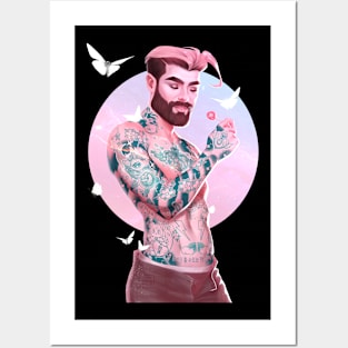 Tattooed boy Posters and Art